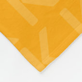 Oranje Monogram Patroon Script Naam Fleece Deken (Hoek)