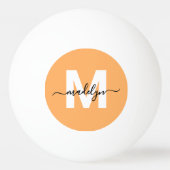 Oranje Monogram Pingpongbal (Achterkant)