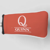 Oranje Monogram Putter Head Cover (Voorkant)