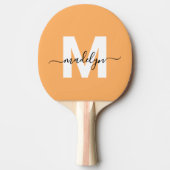 Oranje Monogram Tafeltennisbatje (Voorkant)