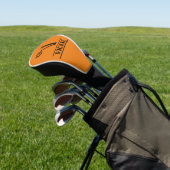 Oranje Monogrammed Golf Head Hoesje Golfheadcover (Insitu)