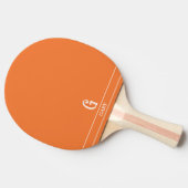 Oranje monogrammed Ping Pong Paddle Tafeltennisbatje (Zijkant)