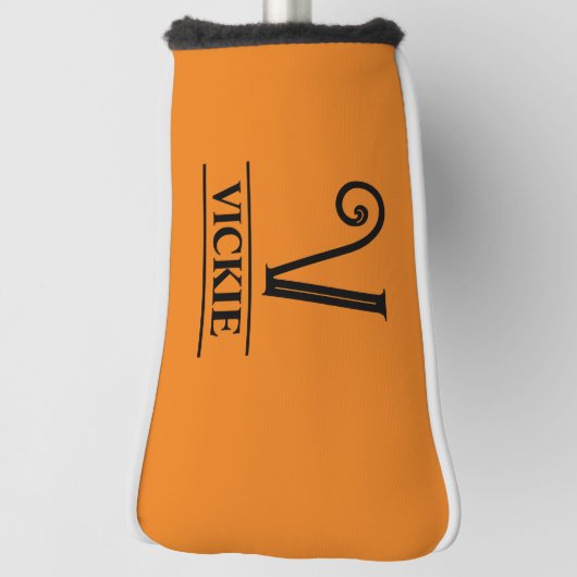 Oranje Monogrammed Putter Golf Head Hoesje Golfheadcover (Draai 90)
