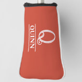Oranje Monogrammed Putter Head Hoesje Golfheadcover (Draai 90)