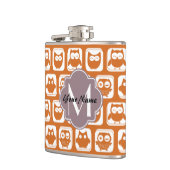 Oranje monogrammen heupfles (Links)