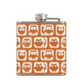 Oranje monogrammen heupfles (Achterkant)