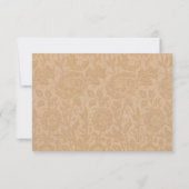 Oranje monogrammen RSVP Kaartje (Achterkant)