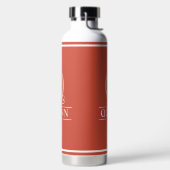 Oranje monogrammen waterfles (Links)