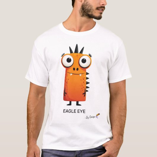 Oranje monster | EAGLE EYE - door ontwerp | plezie T-shirt (Voorkant)