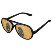 Oranje Monster Eyes Party Aviator Zonnebril (Gekanteld)