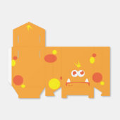 Oranje Monster Face Cadebox Bedankdoosjes (Uitgevouwen)