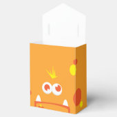 Oranje Monster Face Cadebox Bedankdoosjes (Geopend)