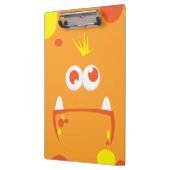 Oranje Monster Face Clip Board Klembord (Links)