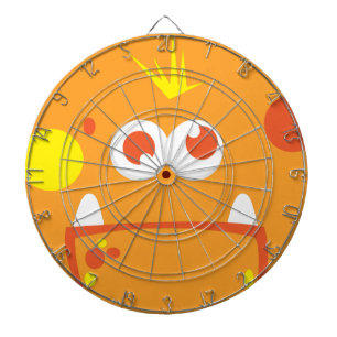 Oranje Monster Face Dart Board Dartbord