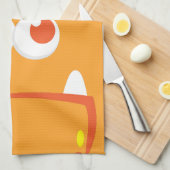 Oranje Monster Face Kitchen Towel Theedoek (Quarter Fold)