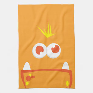 Oranje Monster Face Kitchen Towel Theedoek