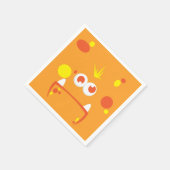 Oranje Monster Face Napkins Servetten (Hoek)