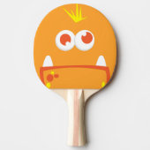 Oranje Monster Face Ping Pong Paddle Tafeltennisbatje (Voorkant)