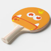 Oranje Monster Face Ping Pong Paddle Tafeltennisbatje (Voorkant Gekanteld)
