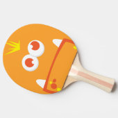 Oranje Monster Face Ping Pong Paddle Tafeltennisbatje (Zijkant)