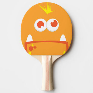 Oranje Monster Face Ping Pong Paddle Tafeltennisbatje