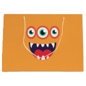Oranje monster groot cadeauzakje (Voorkant)