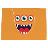 Oranje monster groot cadeauzakje (Achterkant)