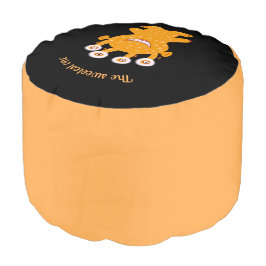 Oranje monster poef