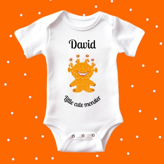 Oranje monster romper