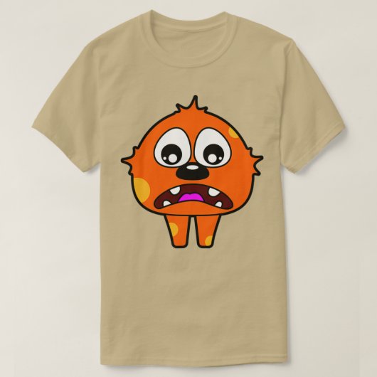 Oranje monster t-shirt (Design voorkant)