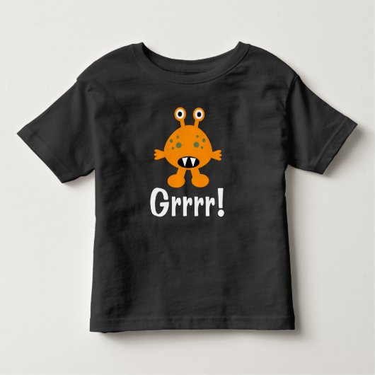 Oranje monster - Toddler Fine Jersey T-Shirt (Voorkant)