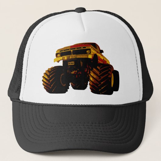 Oranje Monster Truck Trucker Pet (Voorkant)