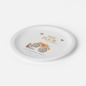 Oranje Monster Trucks Verjaardag Papieren Bordje (Gekanteld)