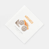 Oranje Monster Trucks Verjaardag Servet (Hoek)