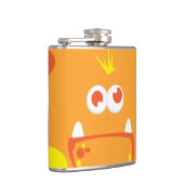 Oranje monsterflesje heupfles (Rechts)