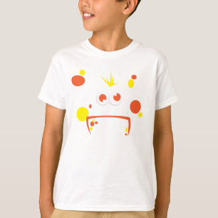 Oranje monstergezicht t-shirt