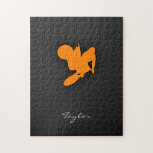 Oranje Motocross Legpuzzel