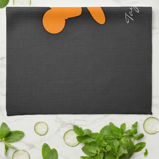 Oranje Motocross Theedoek (Gevouwen)