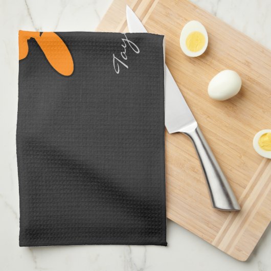 Oranje Motocross Theedoek (Quarter Fold)