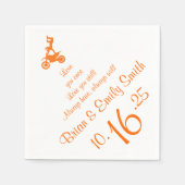  oranje motorrijtuigenpapier, servetten (Voorkant)