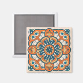 oranje mozaïek magneet (Voorkant / Achterkant)
