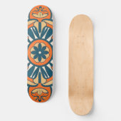 oranje mozaïek persoonlijk skateboard (Voorkant)