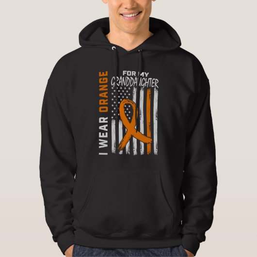 Oranje MS kleindochter multiple sclerose arsenaal Hoodie (Voorkant)