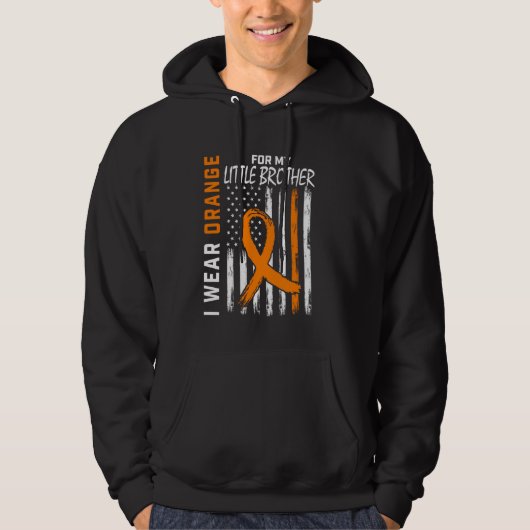 Oranje MS kleine broer multiple sclerose leukemie Hoodie (Voorkant)