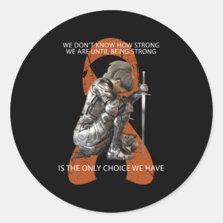 Oranje MS multiple sclerose Ronde Sticker