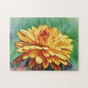 Oranje Mum Bloem Herfst Herfst Kleuren Puzzel