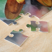 Oranje Mum Bloem Herfst Herfst Kleuren Puzzel Legpuzzel (Zijkant)