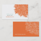 Oranje Mum Calling Card Contactkaartje (Voorkant / Achterkant)