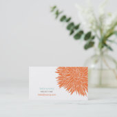 Oranje Mum Calling Card Contactkaartje (Staand voorkant)