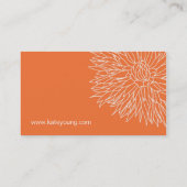 Oranje Mum Calling Card Contactkaartje (Achterkant)